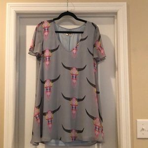 Show Me Your MuMu Steer Print Dress. Size Large